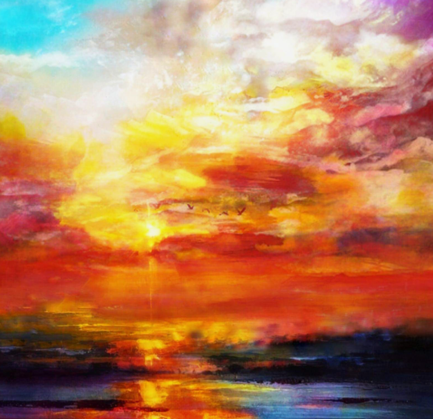 The Hour of Gold — a work by ALMA, Mixed media on board