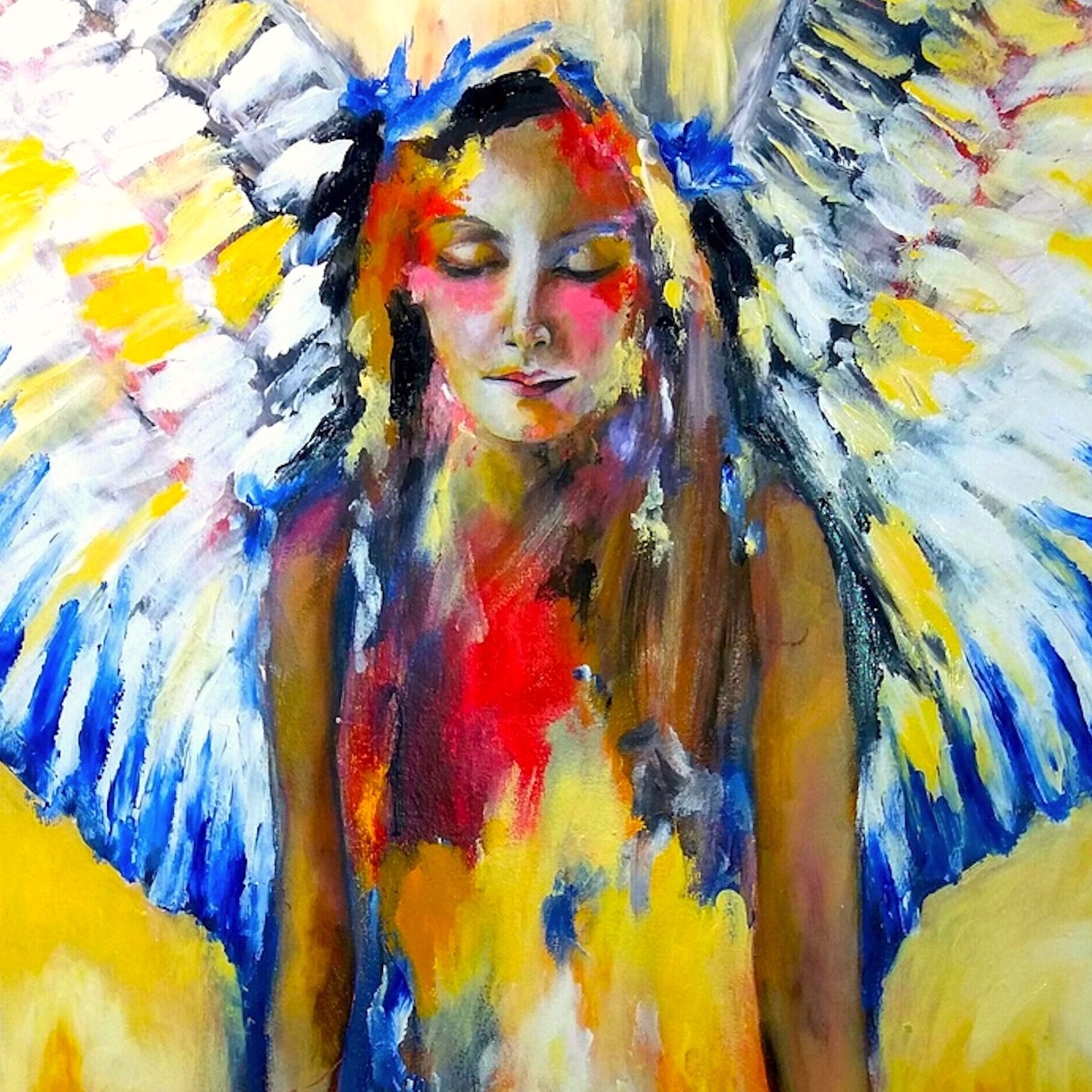 Annunciation in Colour — a work by ALMA, Acrylic & oil on linen